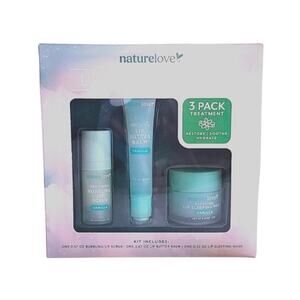 NEW! Nature Love Lip Care Trio Scrub, Balm & Hydrating Sleeping Mask